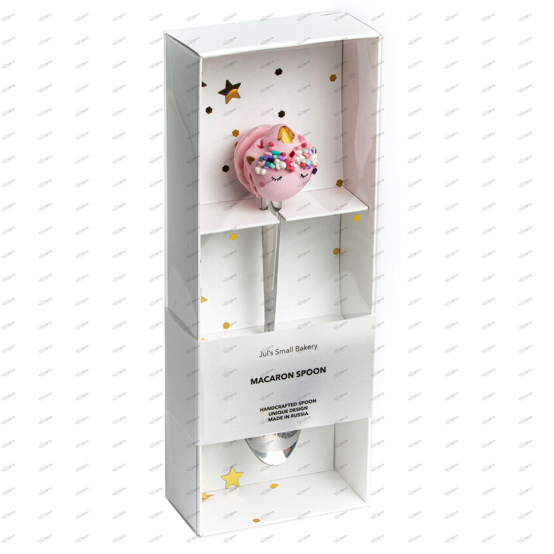Чайная ложка с macaroons Unicorn "Единорог" розовая JULS SMALL BAKERY  335354 Розовый Santreyd 