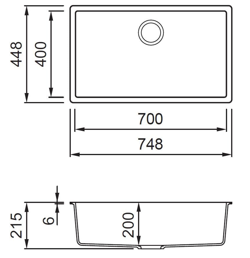 Встраиваемая раковина с одной чашей в Keratek Elleci Elite Kitchen ARCH-00059962 - Вид №5