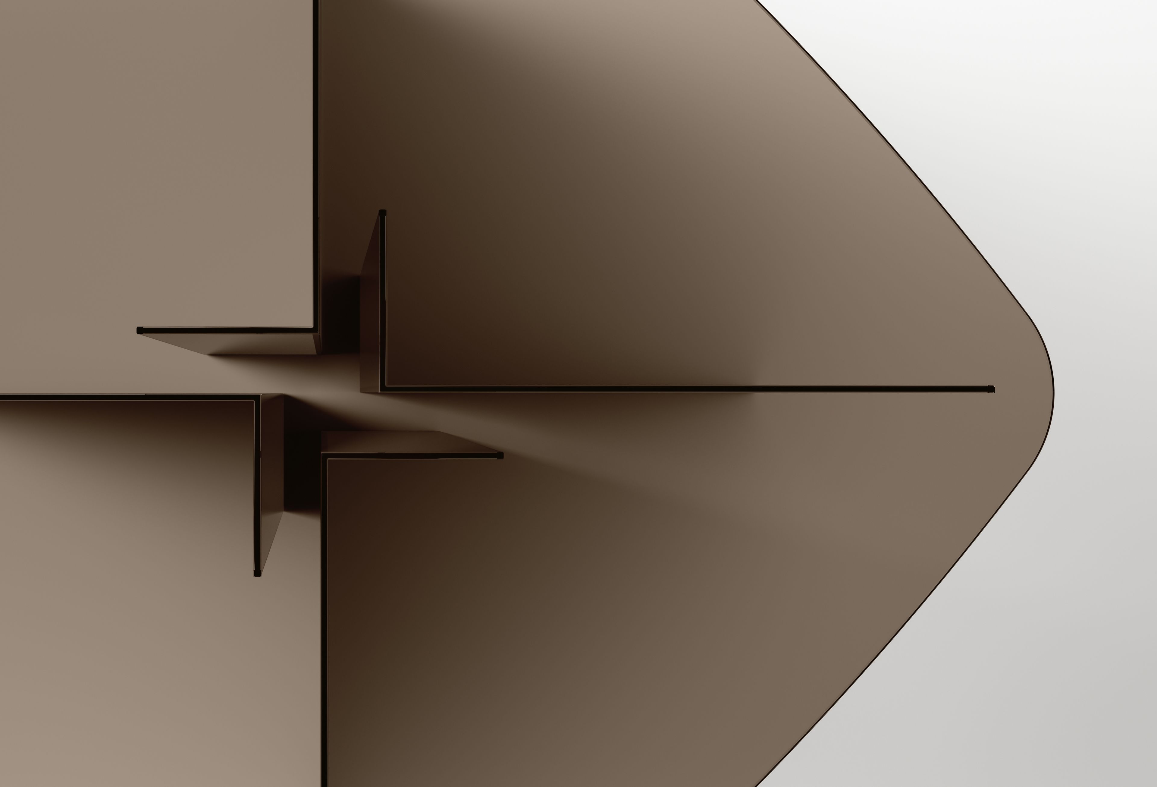 Прямоугольный стол из закаленного стекла Tonelli Design THRIM ARCH-00018537 - Вид №1