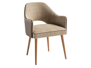 Мягкий тканевый стул с подлокотниками