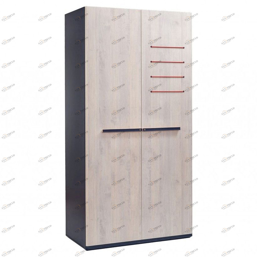 Шкаф распашной двухдверный бежевый Trio CILEK TRIO 00-3832150 Бежевый;серый Santreyd