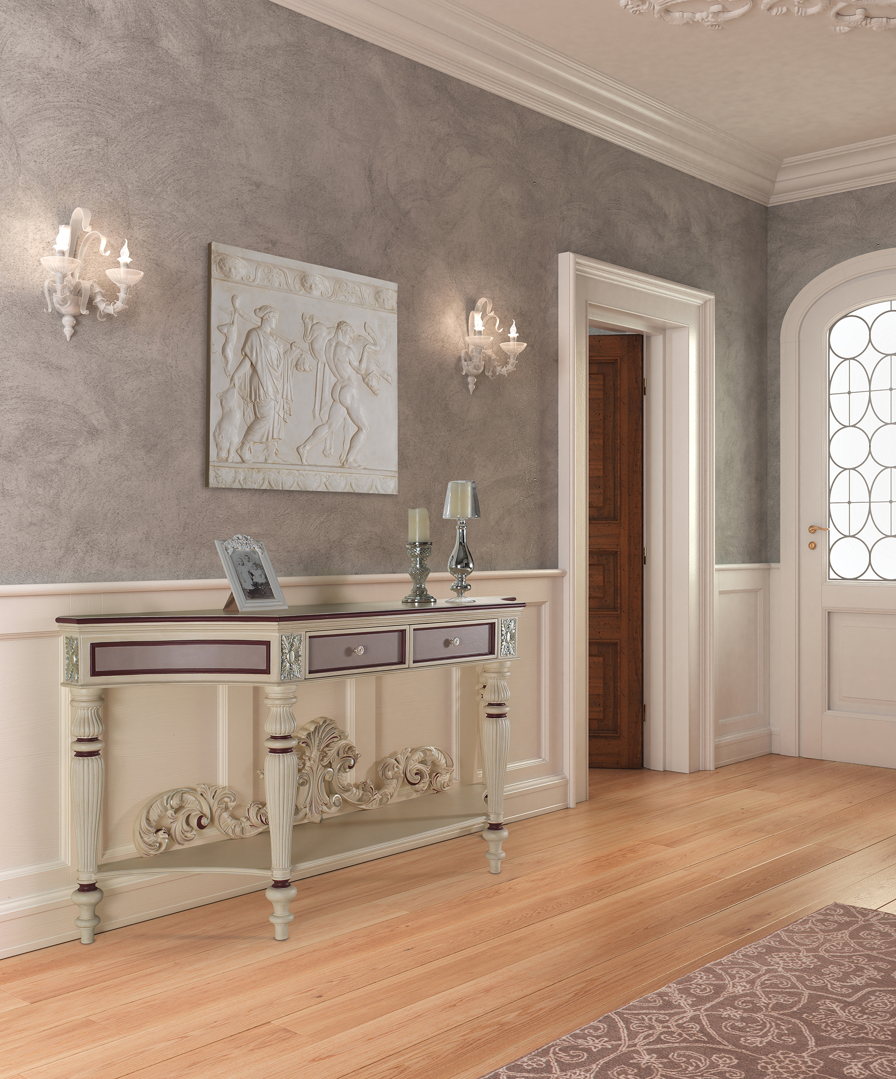 T1045 Tifernoit Консоль с точеными ножками и фризом Ingresso  - Вид №1