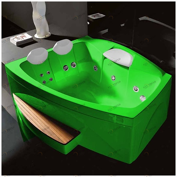 Ванна GRUPPO TREESSE Matrix Slim V763B-ZE большая с подголовником глубокая с гидромассажем и дезинфекцией зелёная STXV763BZE