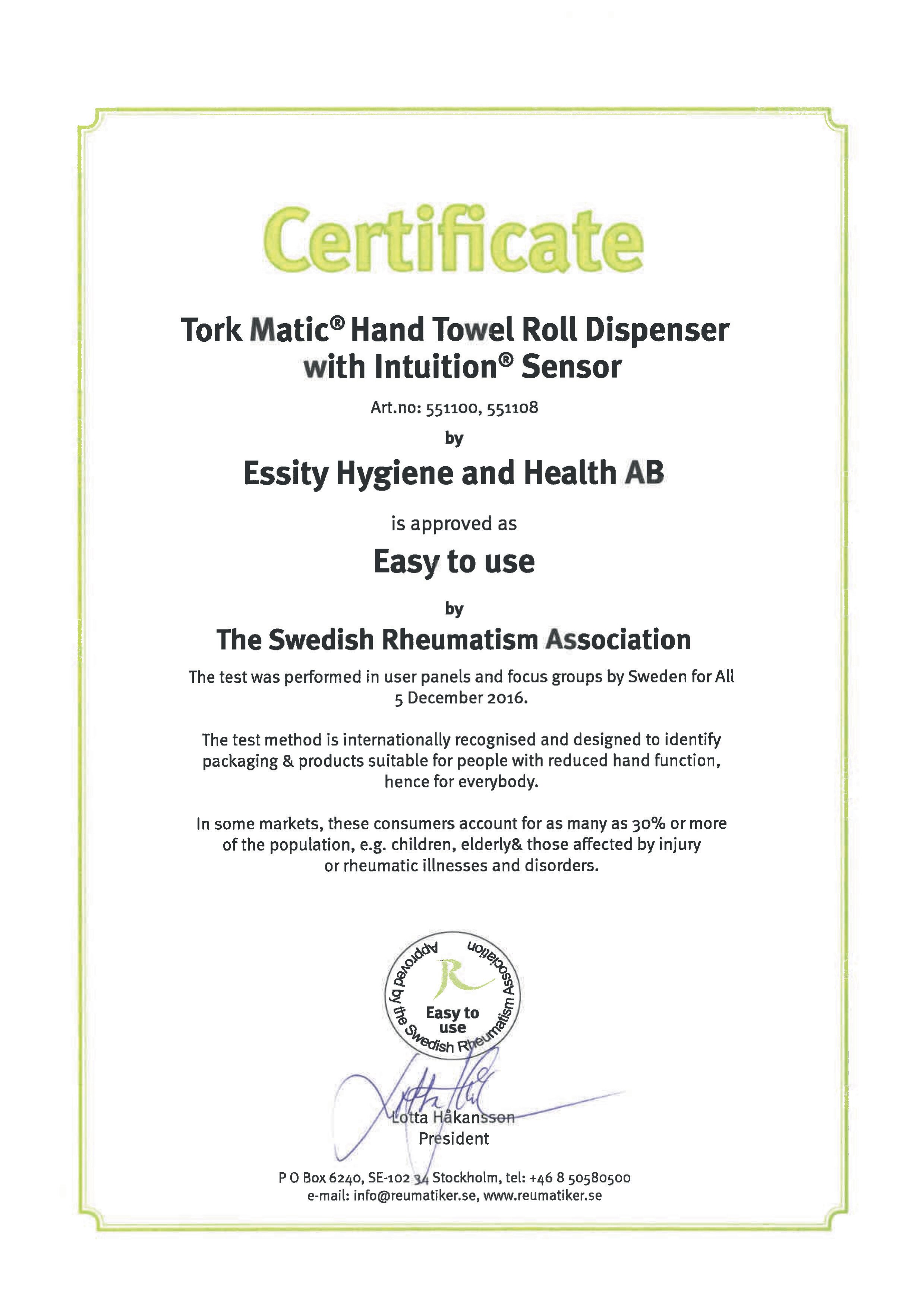 55110039 Диспенсер для полотенец в рулонах Matic® с датчиком intuition™, белый Tork  - Вид №6