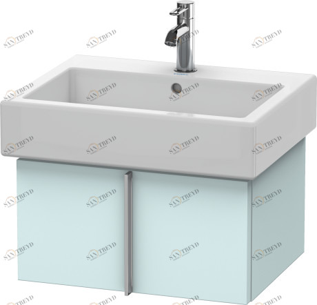 VE610400909 Vero Тумбочка подвесная Светло-голубой матовый декор Duravit