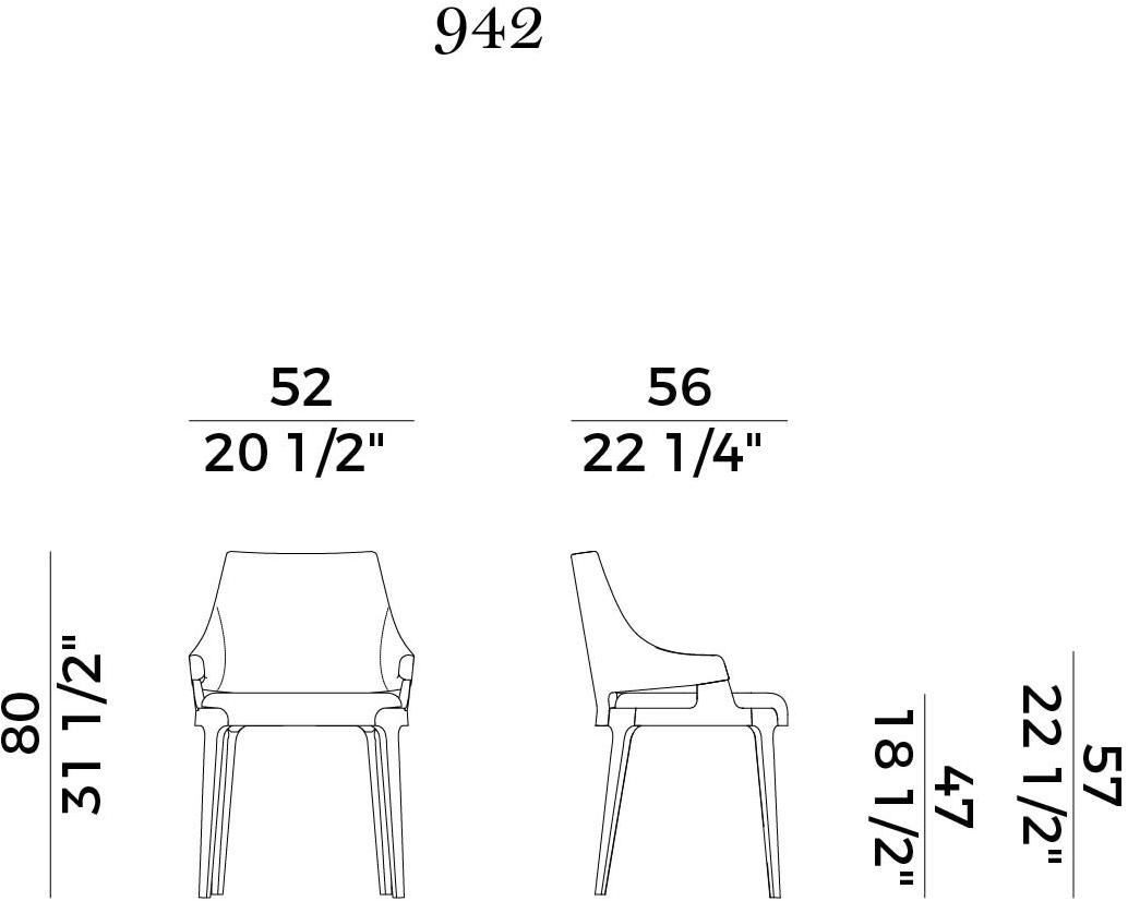Potocco Мягкое кожаное кресло Velis 942 - Вид №10