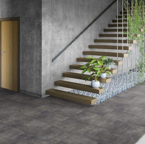 Виниловый ламинат Tarkett Lounge Concrete Дизайнерский с брашью (Текстурированная) 457,2х457,2 мм 1000901222 - Вид №8