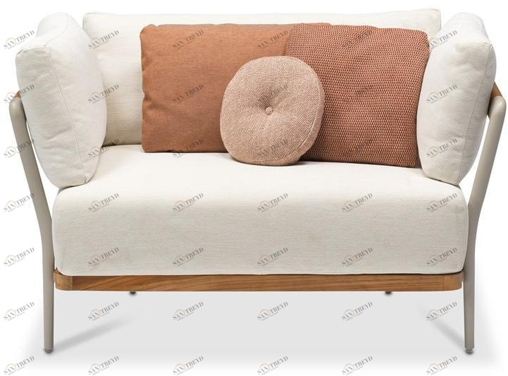 MANUTTI Садовое кресло с подлокотниками, обитое тканью Flex 1s / 1s048