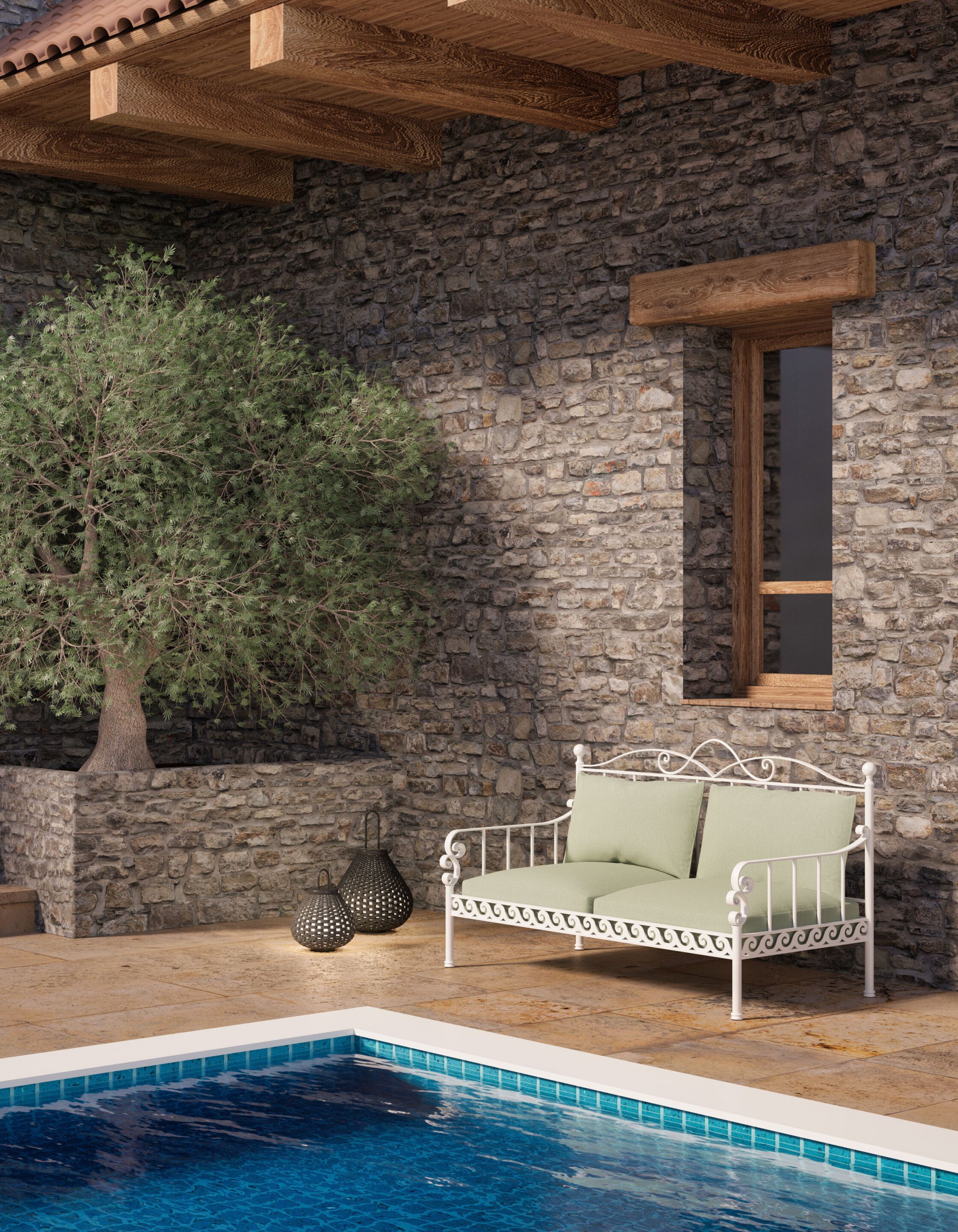 2-местный оцинкованный стальной садовый диван Galbiati Outdoor Alpemare Collection ARCH-00127340 - Вид №3