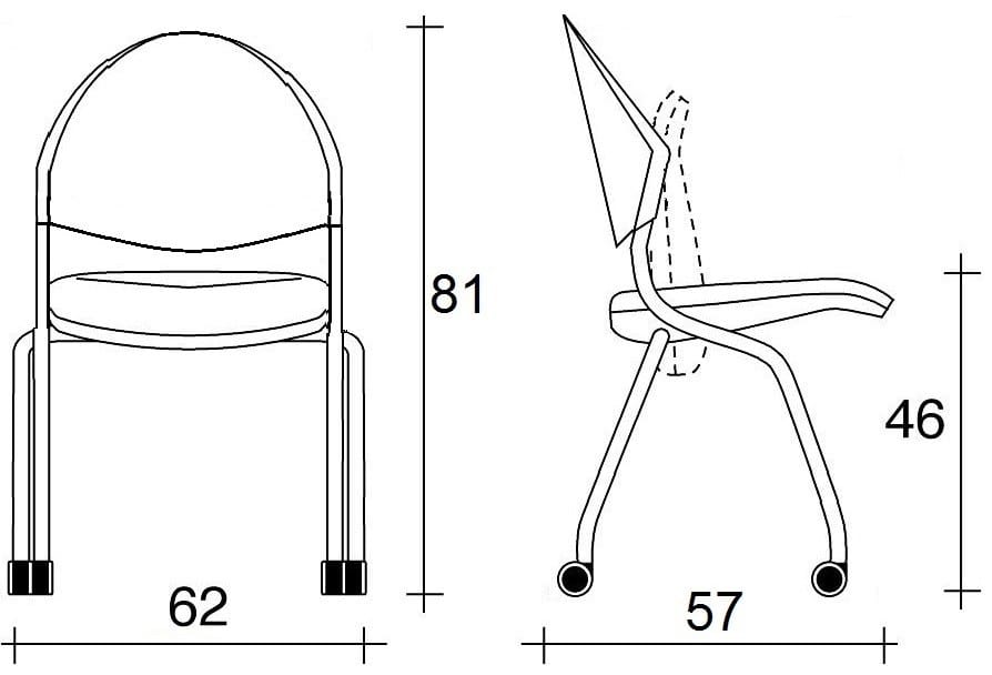Операционный офисный стул с колесами TALIN вложение ARCH-00152699 - Вид №3