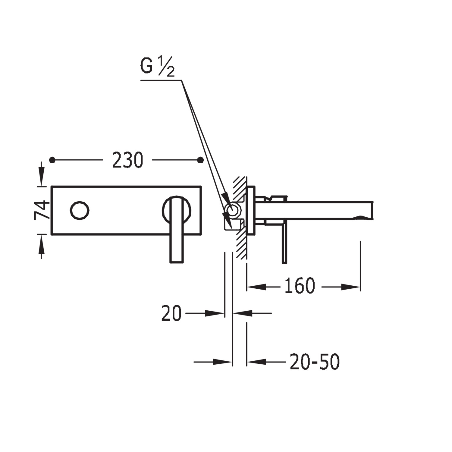 Смеситель для раковины LEX-ALP с одной ручкой-08120001 TRES - Вид №1