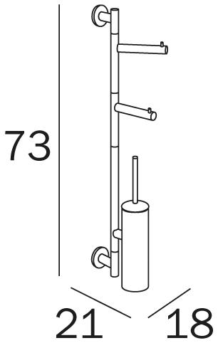 INDA® Держатель туалетной бумаги / ершик для унитаза Touch A46820 - Вид №1