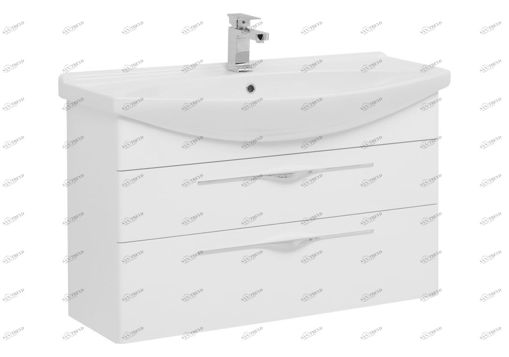 Тумба с раковиной Aquanet Ирвин 105 белый 0020397400175449