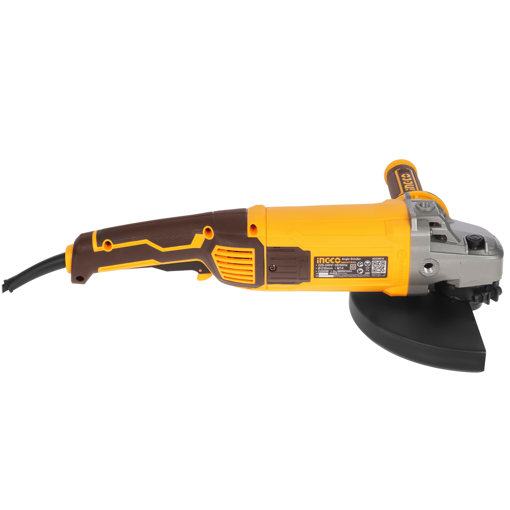 Углошлифовальная машина (УШМ) INGCO AG220018 INDUSTRIAL 9213744 STDN-0055240 - Вид №3