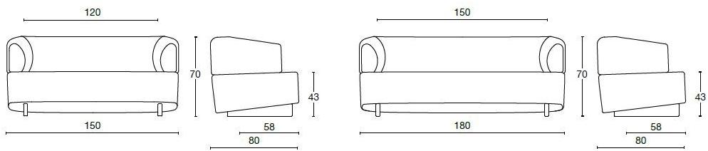 Diemme 2-местный тканевый диван Loft sun-id-1391684 - Вид №6