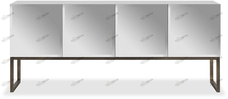 Stylish Club Комод из фанерованной древесины с зеркальной дверцей Slender Scf.sl10