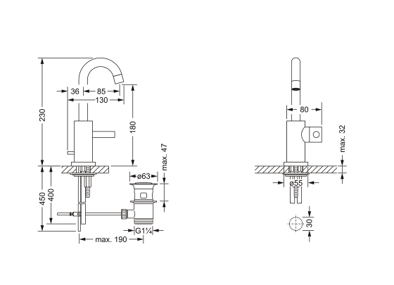 Смеситель однорычажный для маленькой раковины JOERGER Charleston Royal 619.10.222.000 - Вид №1
