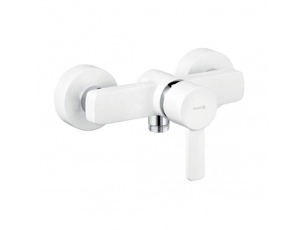 388709175 однорычажный смеситель для душа DN 15 KLUDI ZENTA белый/хром 