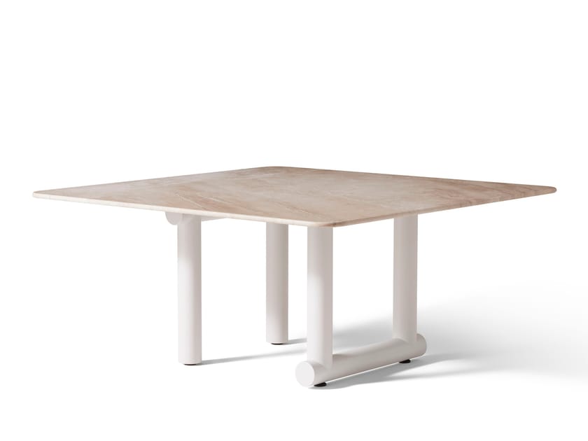 Алюминиевый садовый стол с порошковым покрытием с мраморной столешницей CASSINA Trampoline ARCH-00131298