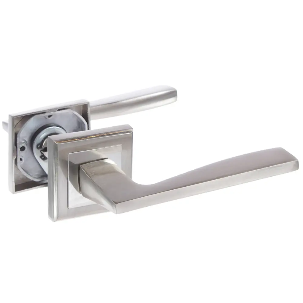 Дверная ручка на розетке Фабрика Замков A 201 SN в матовом никеле 18809844 STLM-0012933 - Вид №1