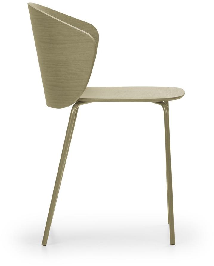 True Design Штабелируемый стул из стали и дерева Not wood Nt 1004 - Вид №2