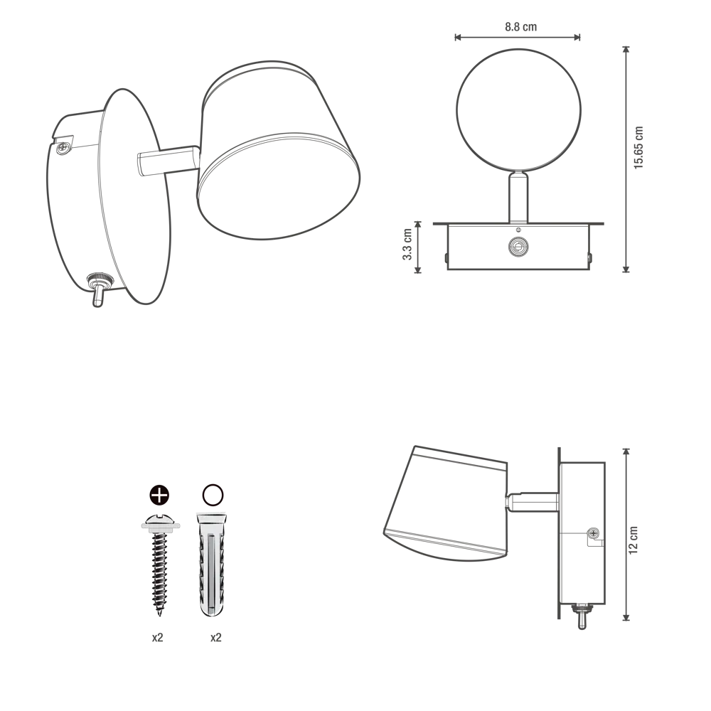Бра Inspire Nikea — влагозащищенный светильник для ванной и кухни 85324150 STLM-1363273 - Вид №11