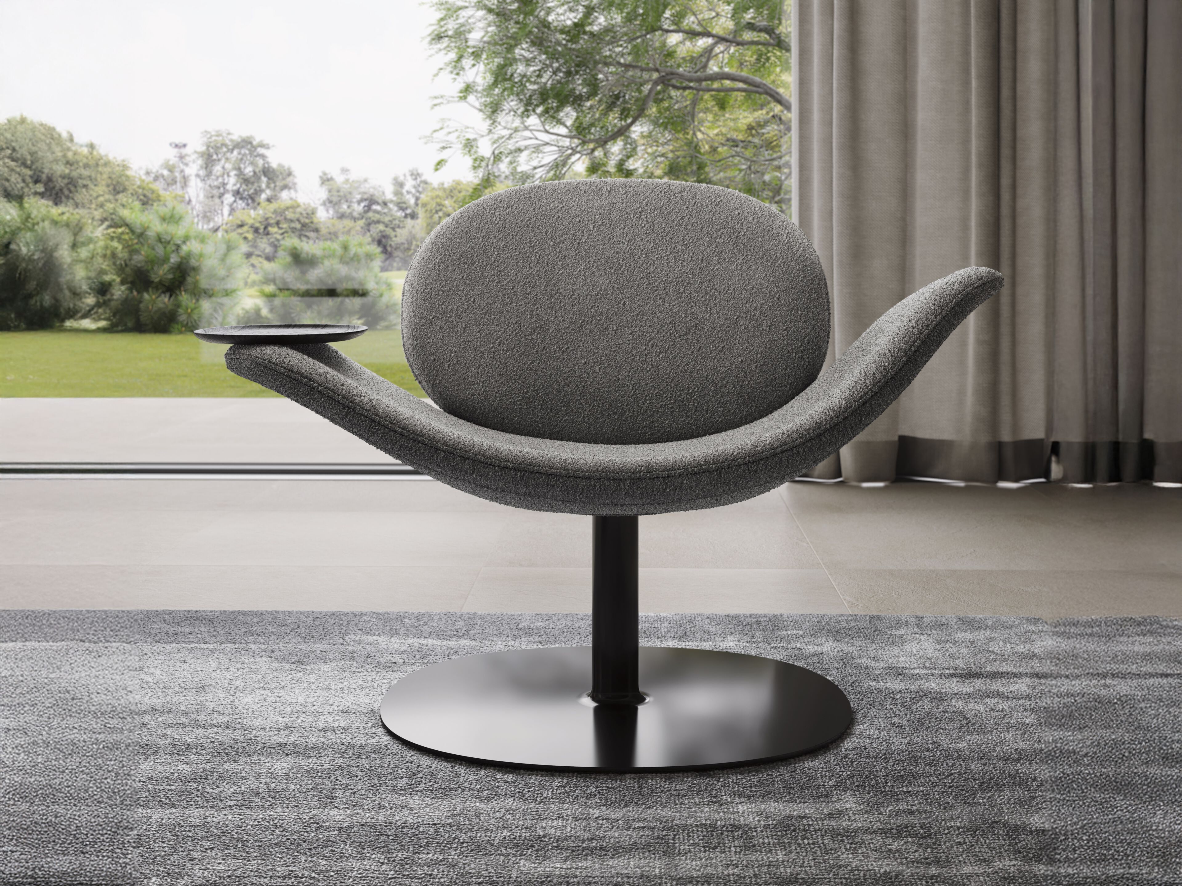 Вращающееся кресло на пьедестале Natuzzi Italia где ARCH-00056340 - Вид №1