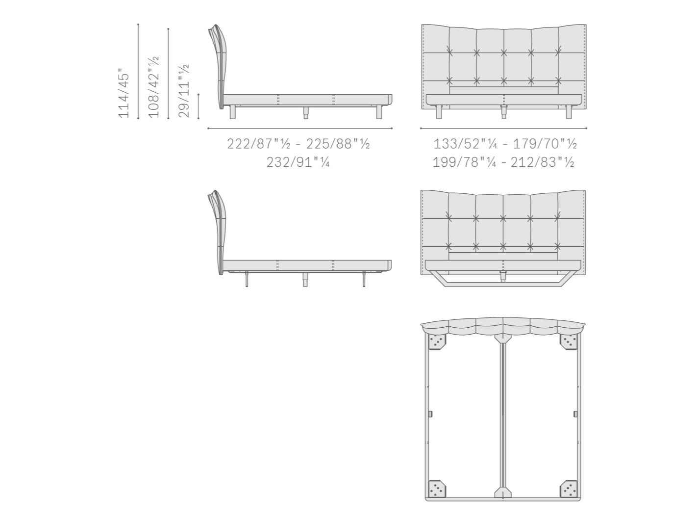 Кожаная кровать с мягким изголовьем Poltrona Frau ночь-кровати ARCH-00056155 - Вид №11