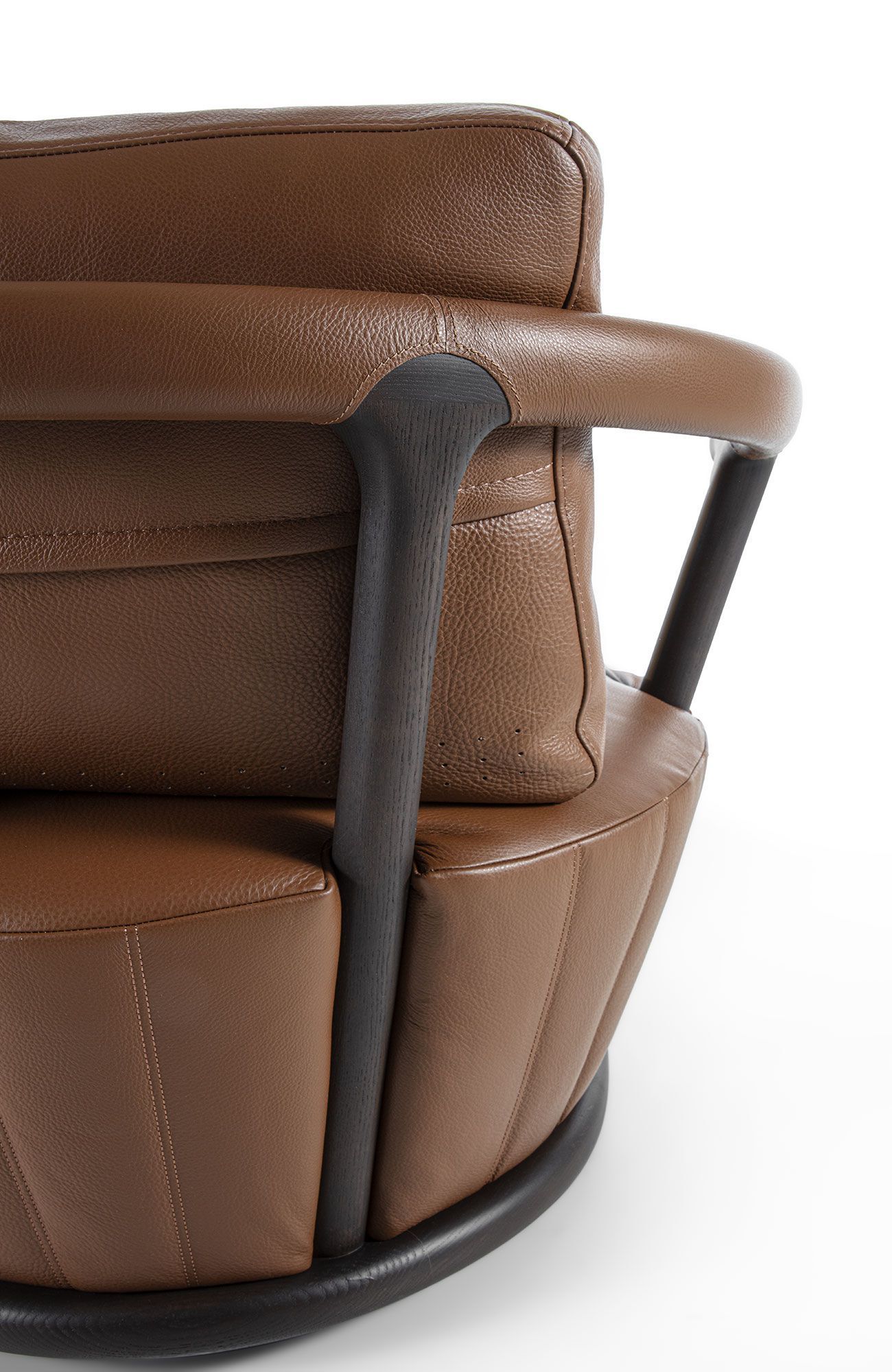 Кожаное кресло Vittoria Frigerio ежевика ARCH-00079284 - Вид №4