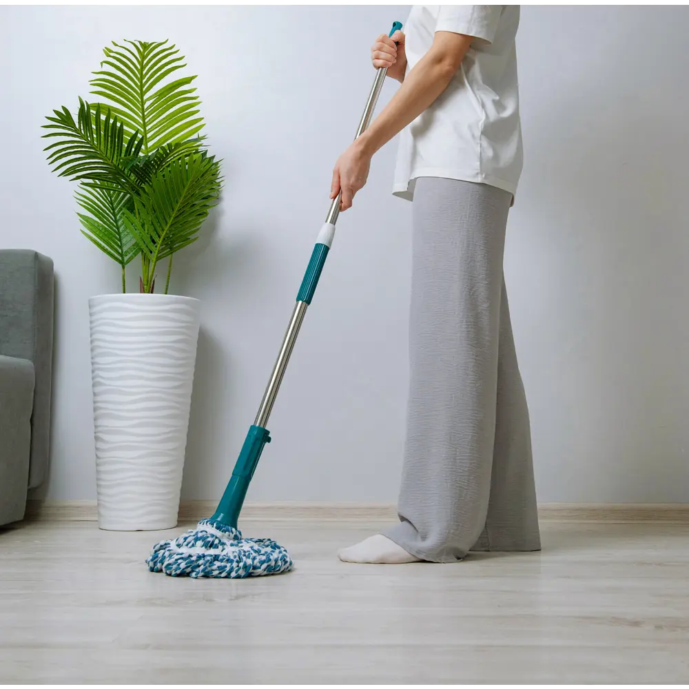 Швабра с плоской насадкой You'll Love Дуо микрофибра серый/бирюзовый 127 см STLM-2099792 - Вид №6
