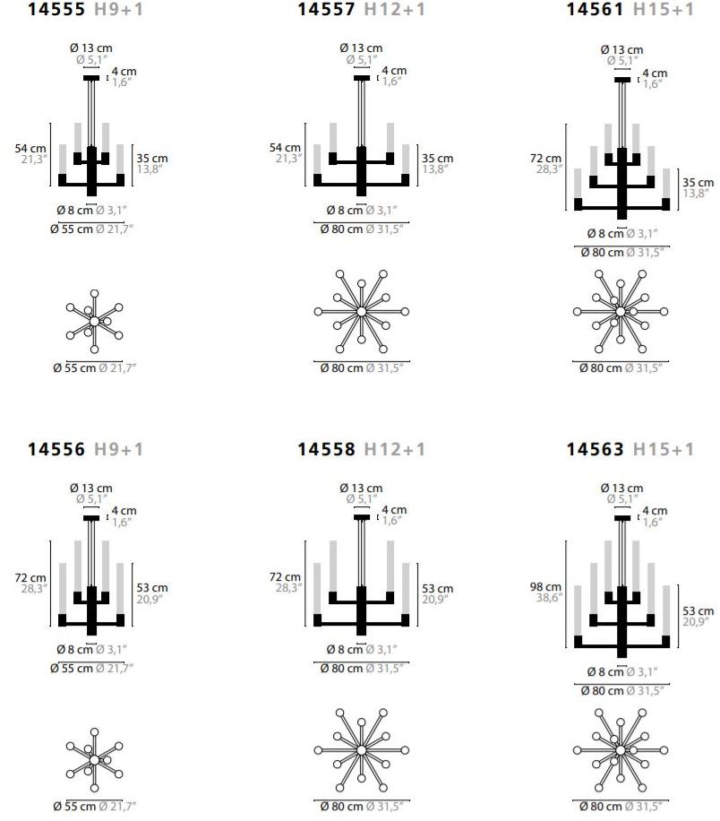 ILFARI Подвесной светильник из металла с отраженным светом Infinity 14557 / 14558 - Вид №2