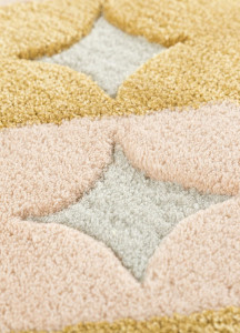 Квадратный ковер ручной работы из шерсти