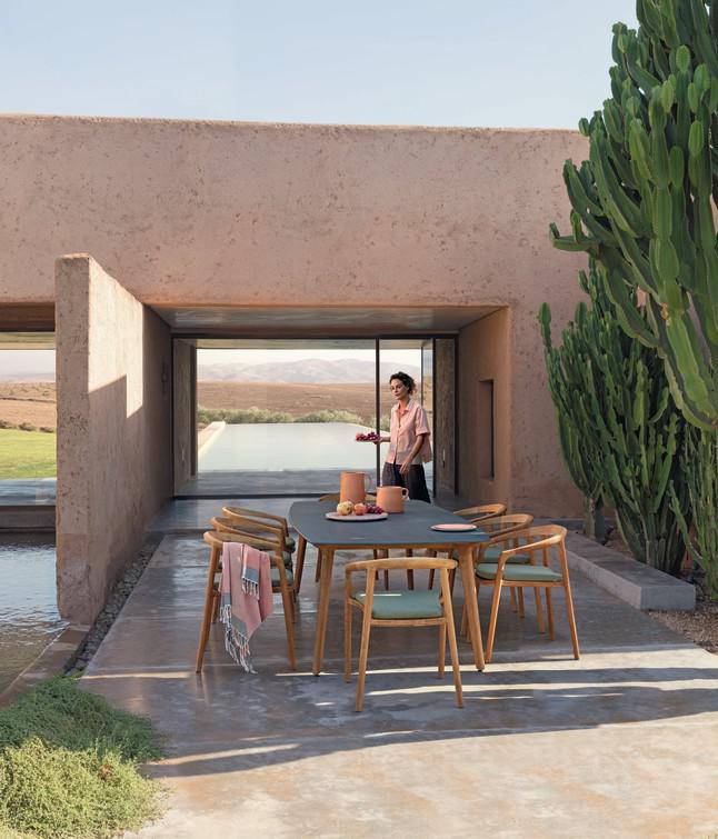 MNST969 Обеденный стол teak 264см x 118см Manutti Torsa - Вид №14