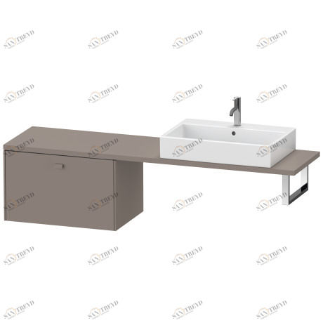 BR514304343 Brioso Шкафчик для компактной консоли Базальт матовый, декор Duravit