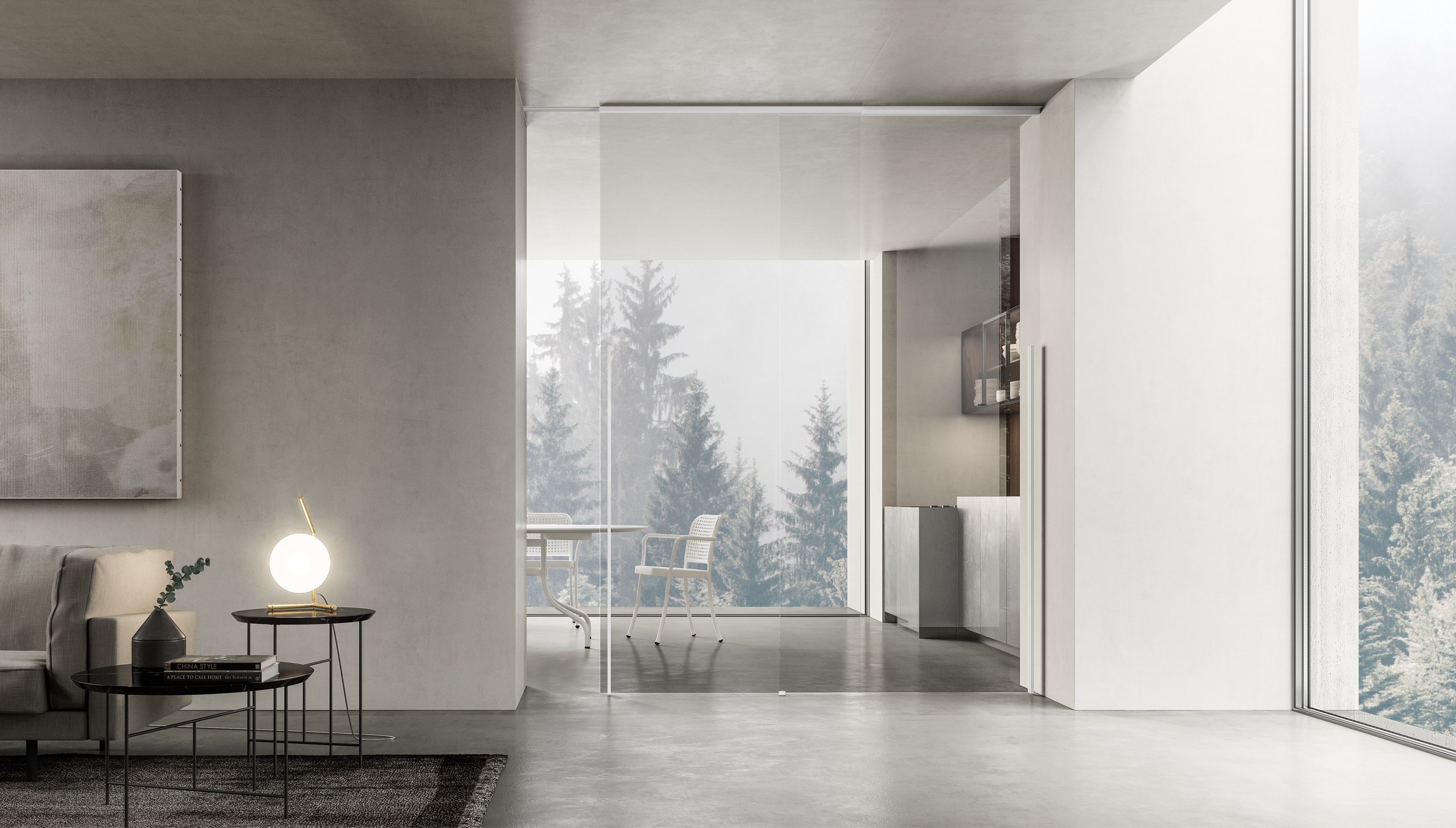 Бескаркасная стеклянная дверь ADL Light ARCH-00007460