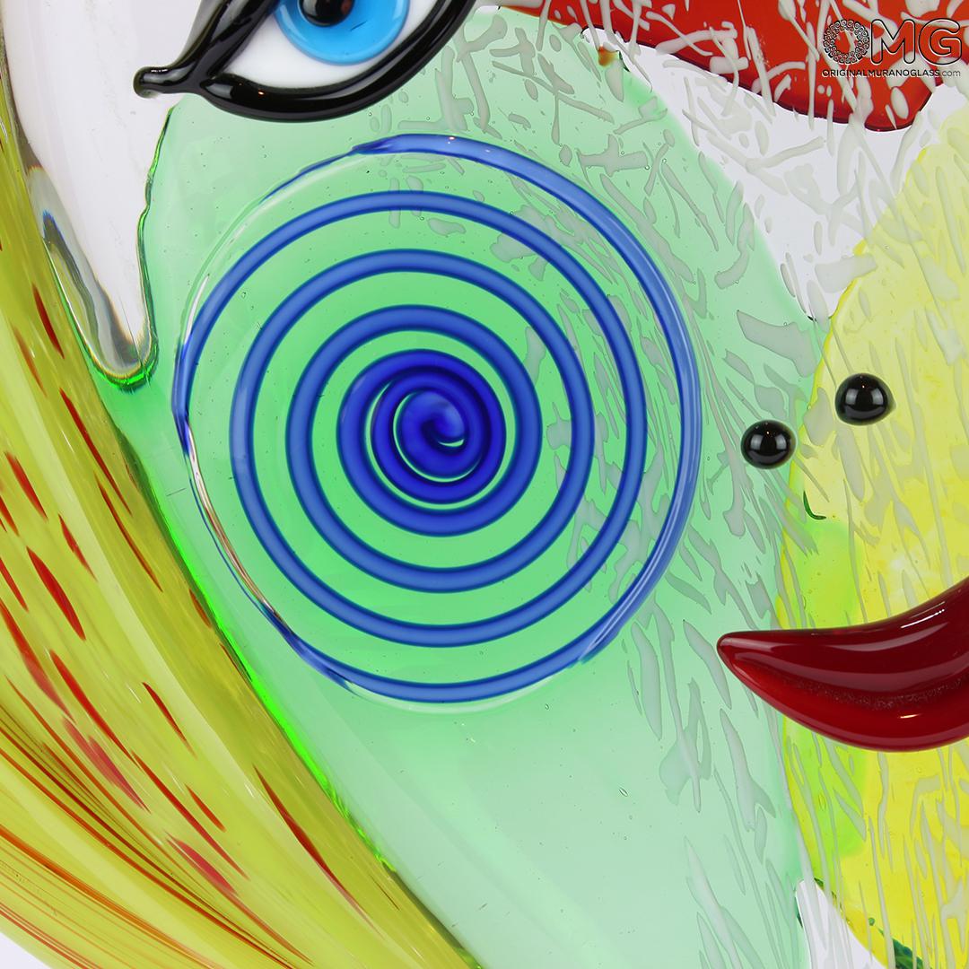4727 ORIGINALMURANOGLASS Скульптура Голова Женщины - Pop Art - Original Murano Glass OMG 38 см PICASSO - Вид №1