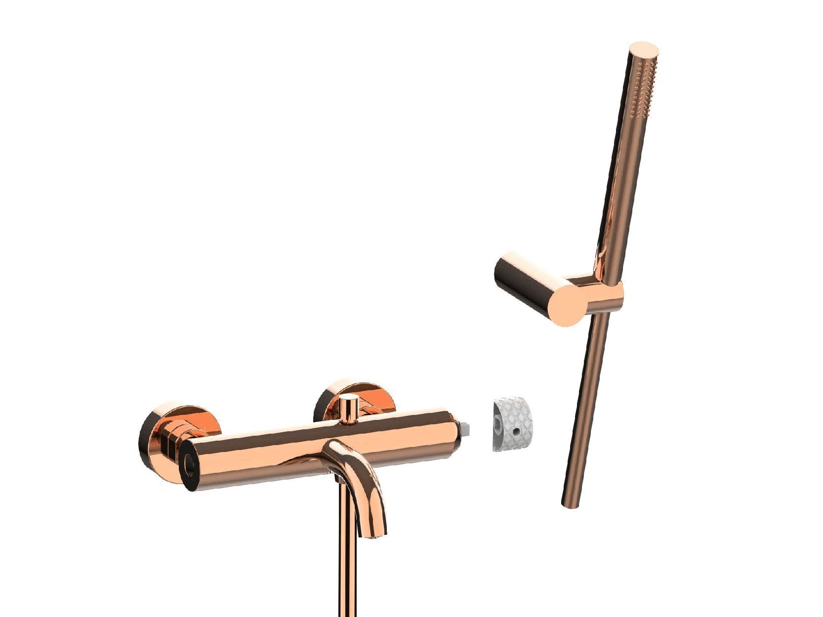 Настенный смеситель для ванны с ручным душем Rubinetterie Frattini Pepe XLS ARCH-00005940