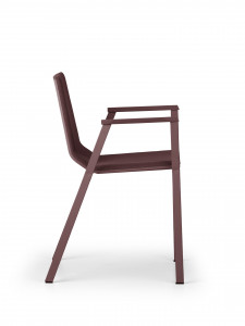 MA 1054 Деревянный стул со стальным основанием на 4 ножках и подлокотниками True Design Marina