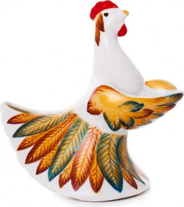 10617411 Мануфактуры Гарднеръ в Вербилках Скульптура 11 см "Курочка" "Шёлковые пёрышки" Фарфор, Керамика