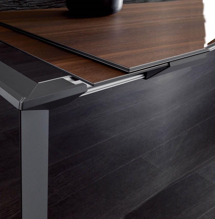 Ozzio Italia Раздвижной обеденный стол из алюминия и дерева  T205  - Вид №6