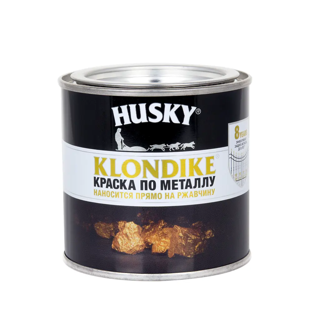 Husky Klondike - антикоррозионная краска по металлу коричневая глянцевая 0,25 л 84391747 STLM-0049004 - Вид №1