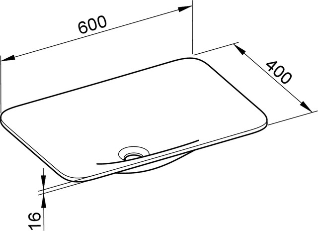 31570311600 Керамический встраиваемый умывальник KEUCO Edition 400 - Вид №3