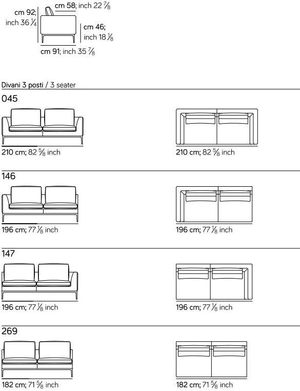AMURA 3-х местный тканевый диван с шезлонгом Leonard Am024.022+123 - Вид №7