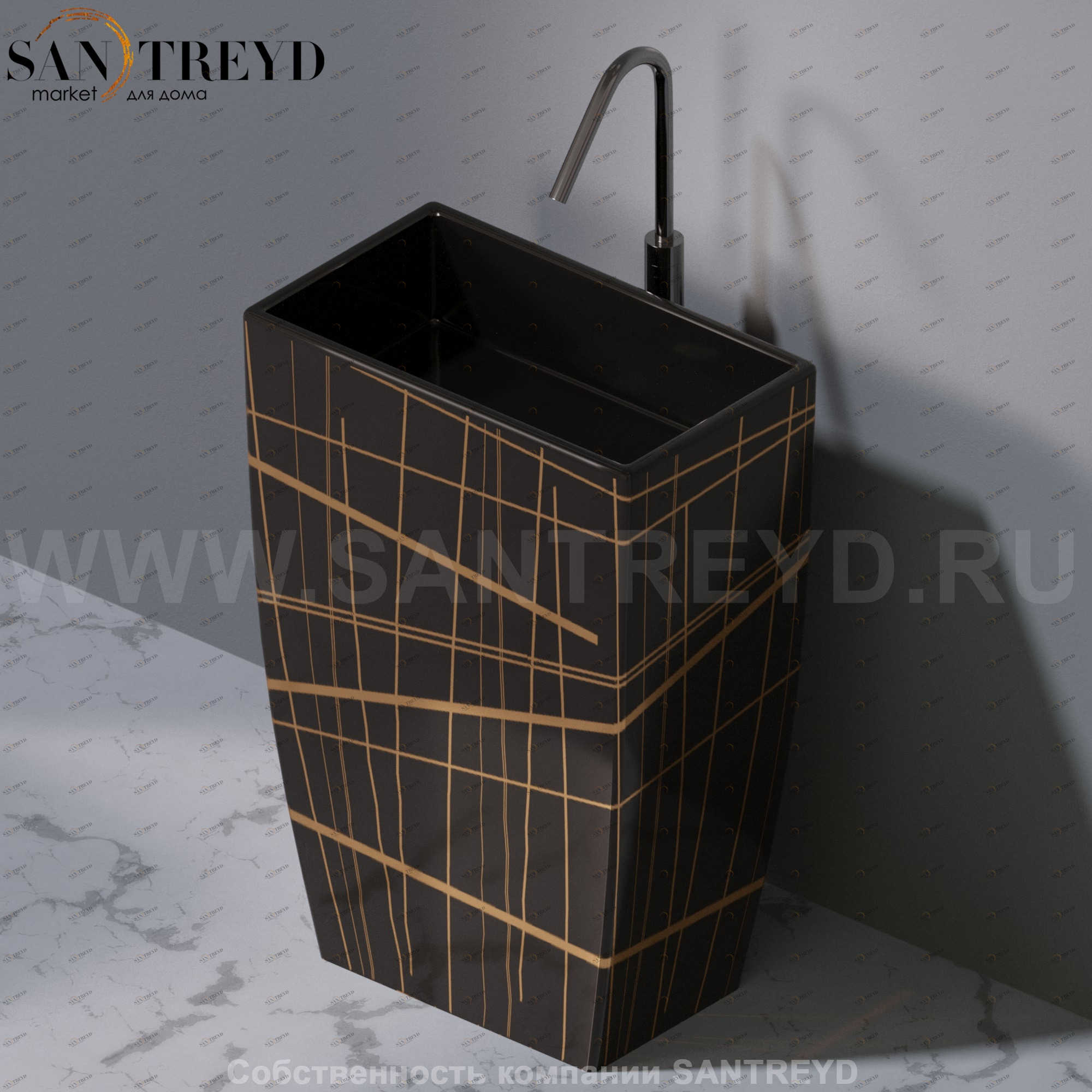 L110416G Напольная раковина стоящая прямоугольная A. e T. Italia Tower AeT ITALIA