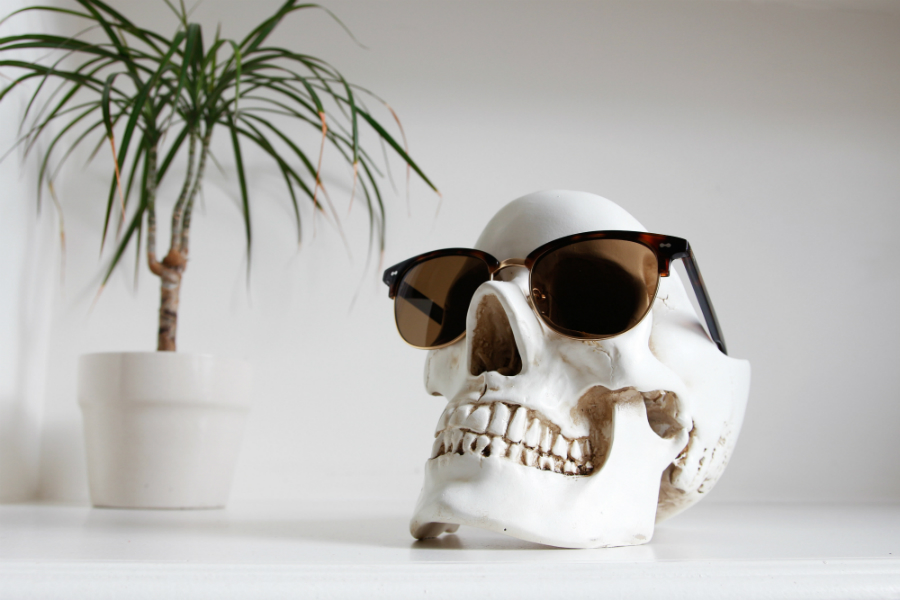 SK TIDYSKULL1 Органайзер для мелочей skull, белый Suck UK  - Вид №3