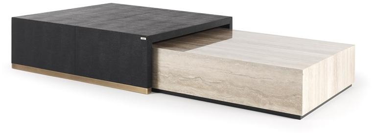 Gianfranco Ferré Home Прямоугольный журнальный столик из кожи Kay sun-id-1420551 - Вид №5