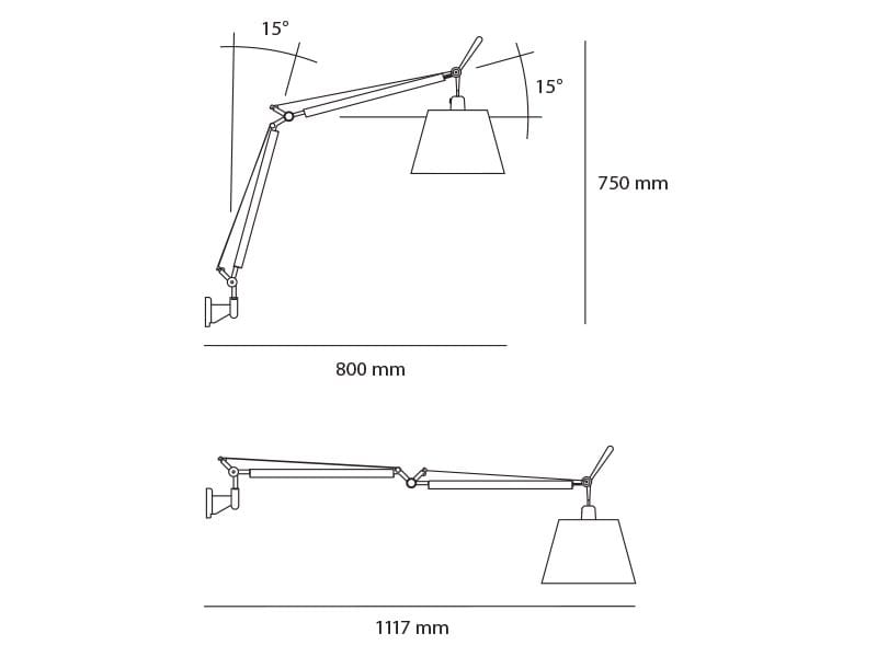 Алюминиевый настенный светильник с гибким кронштейном Artemide Птолемей ARCH-00145992 - Вид №4