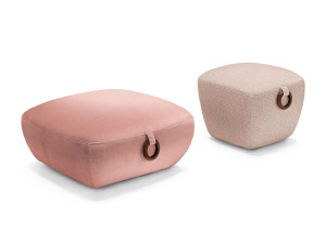 Квадратный пуф из ткани