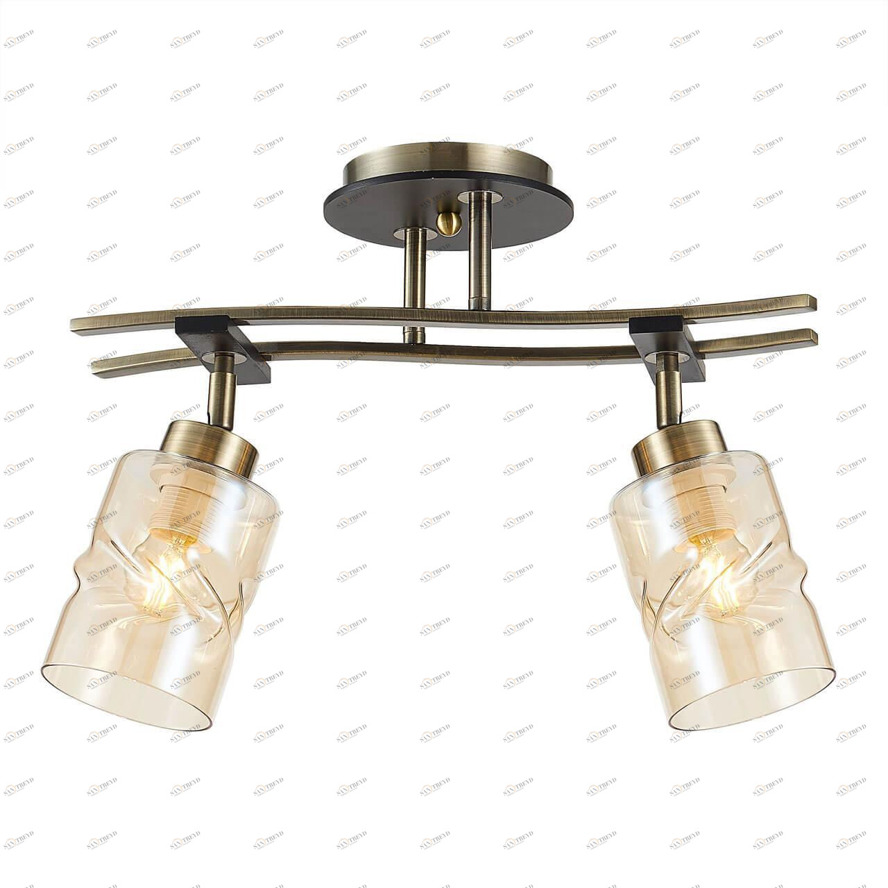 Спот потолочный коричневый с 2 плафонами Citilux "Мерида" CL142124 CITILUX МЕРИДА 00-3926681 Коричневый 