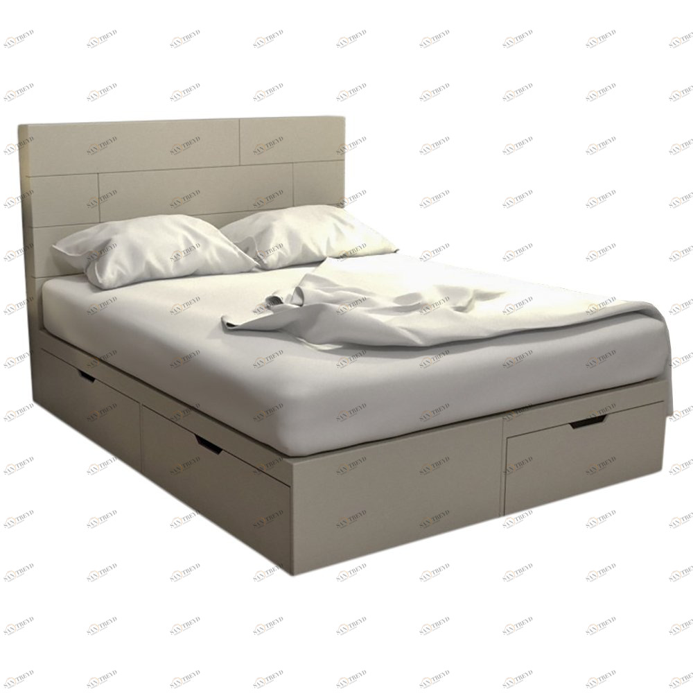 Кровать двуспальная 160х200 белая "Домино" BELABEDDING ДОМИНО 131577 Молочный